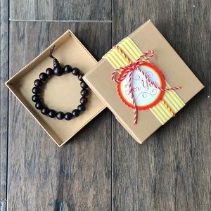 Brown beaded bracelet